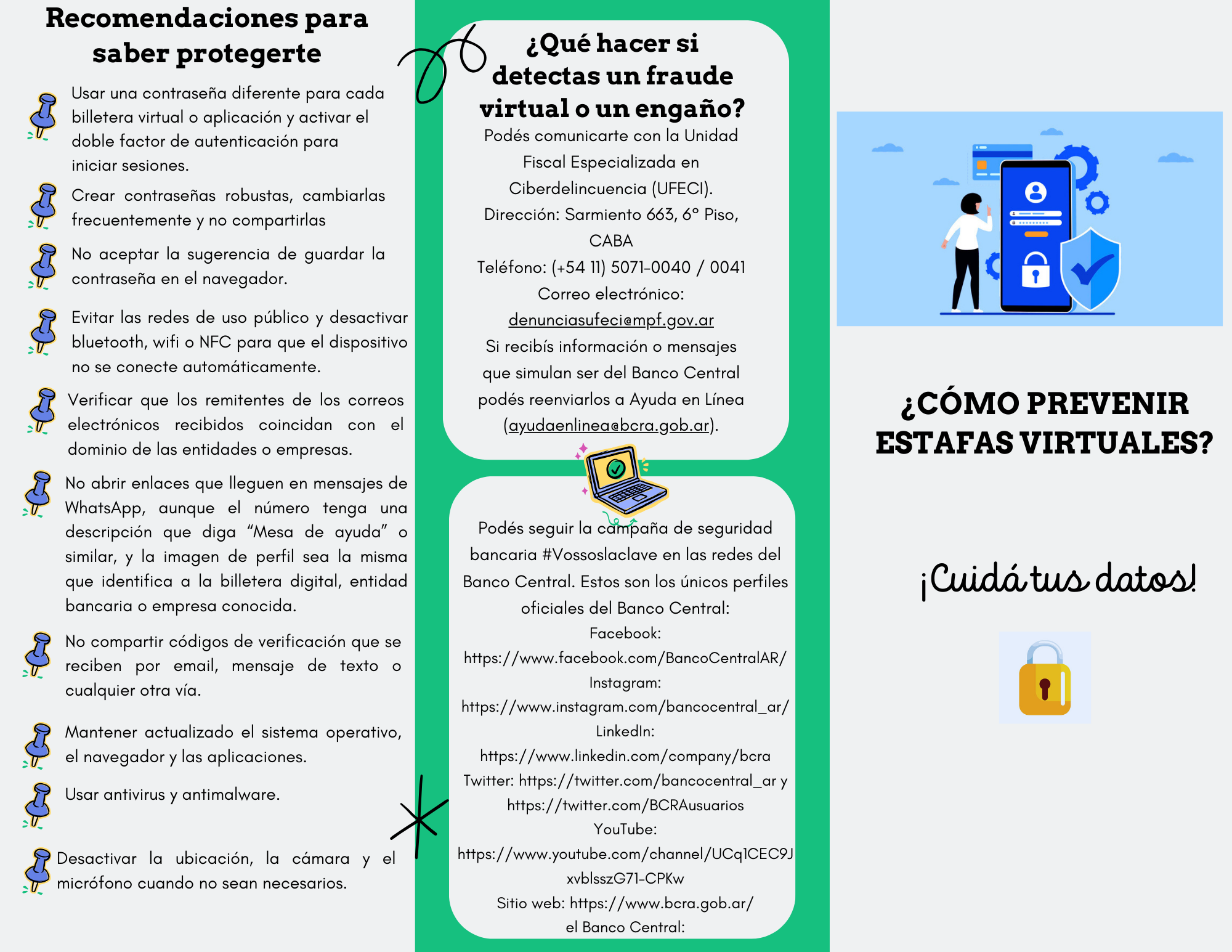 Tríptico estafas virtuales