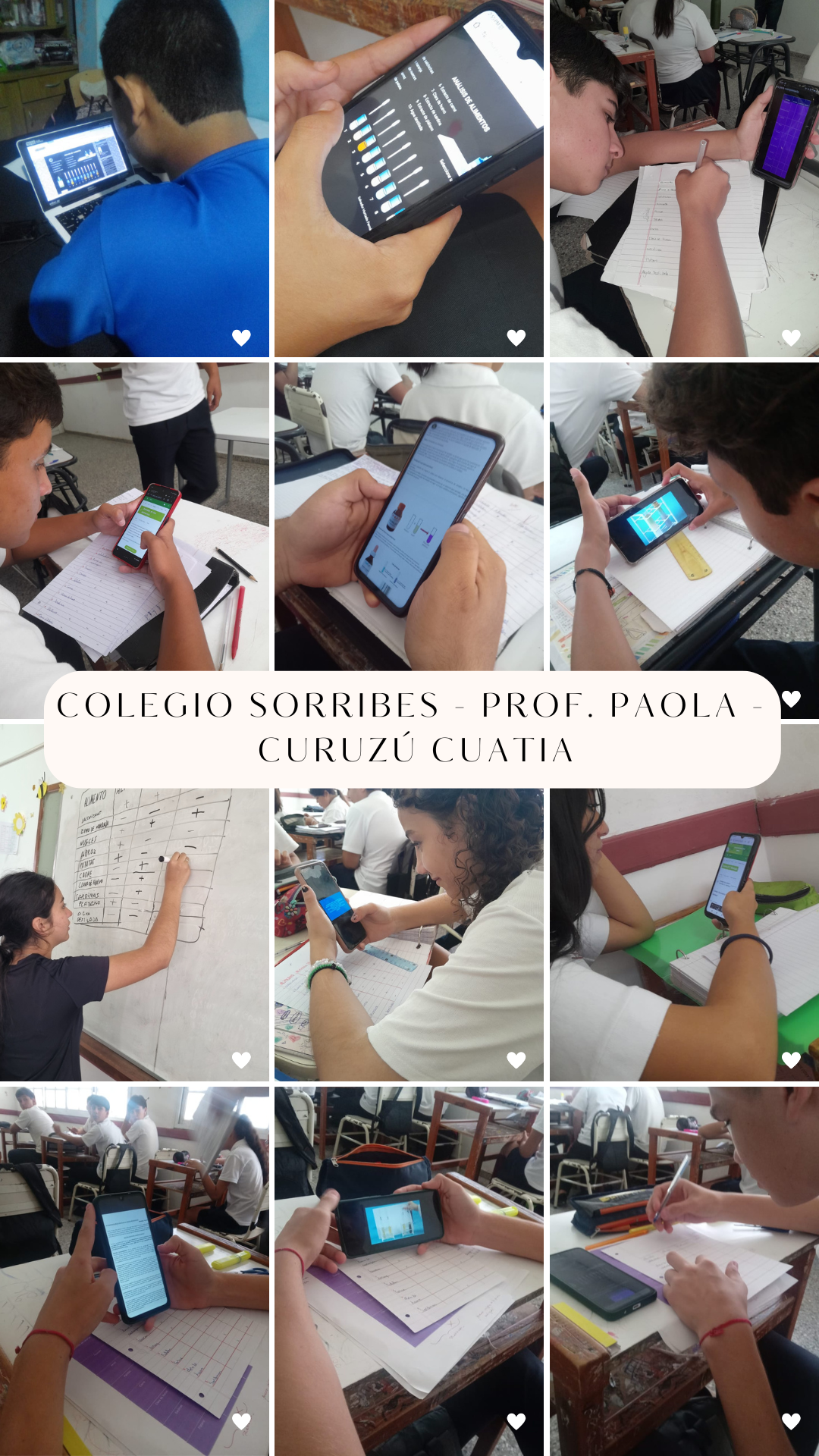 Alumnos trabajando con las actividades propuestas en el aula virtual  de biología.